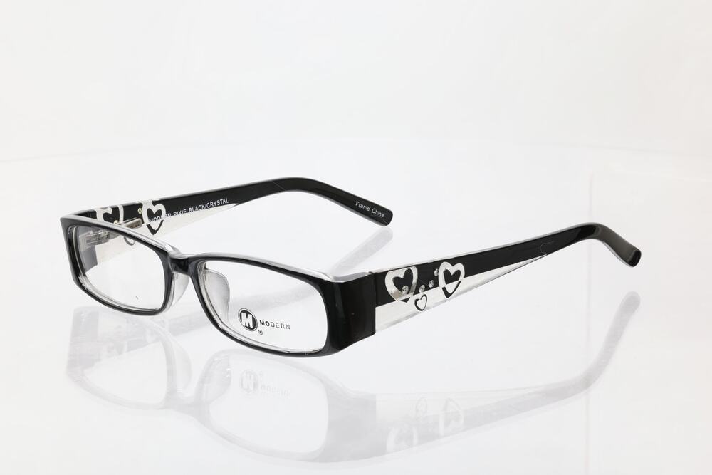 Modern Pixie Black/Crystal 48-16-130mm Eyeglass FRAMES ONLY - NEW/WITHOUT TAGS